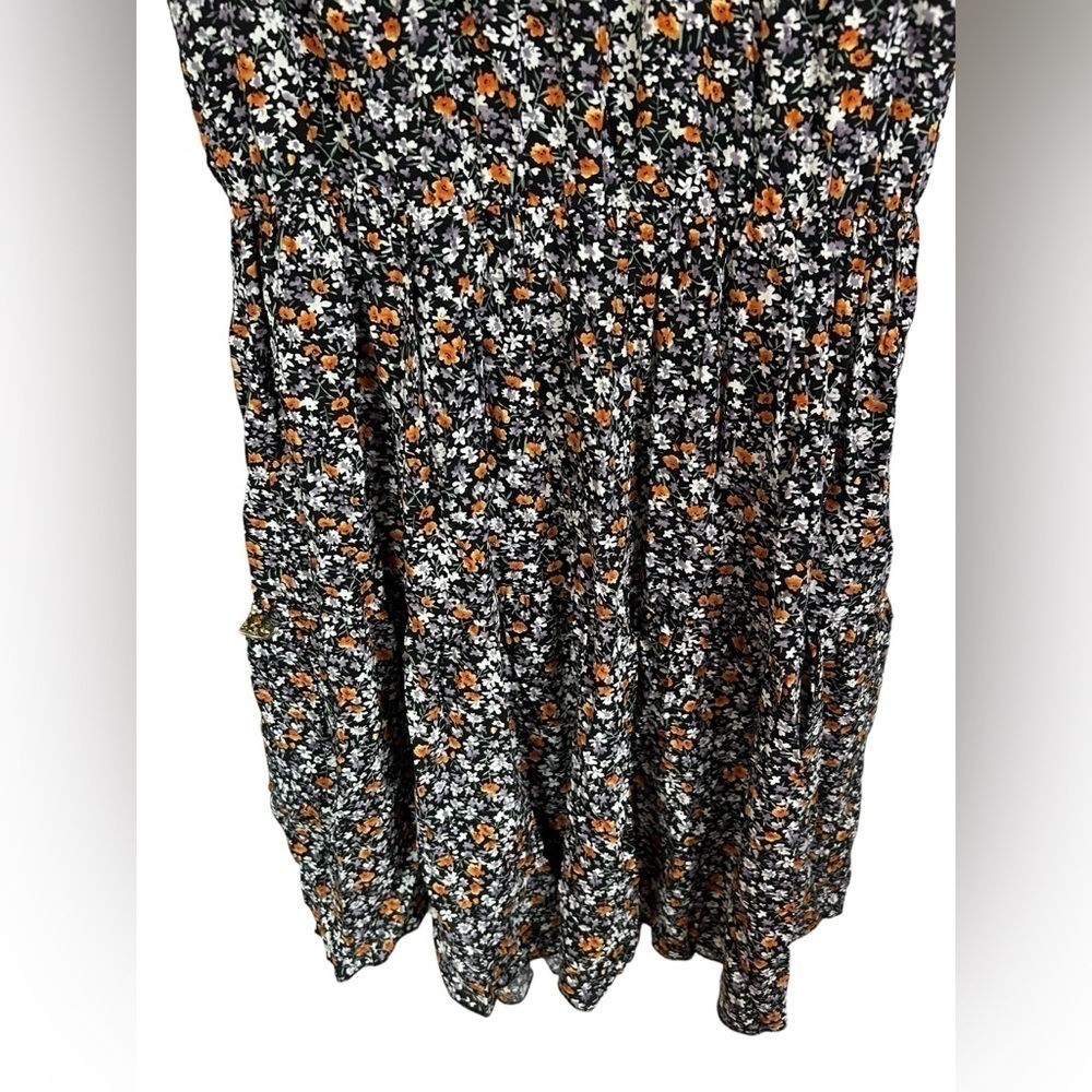 KIRUNDO Women's Capped Ruffle Sleeve Crew Neck Floral Flowy Dress Sz Small NWT - Picture 6 of 10